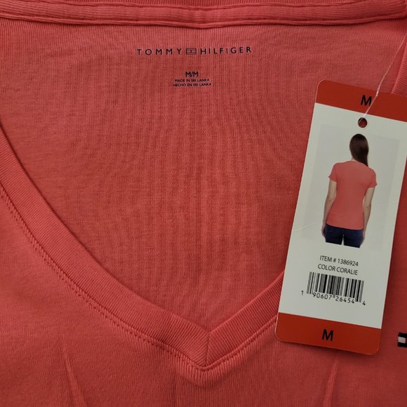 Tommy Hilfiger Women's Short Sleeve V-Neck T-Shirt - Picture 4 of 5